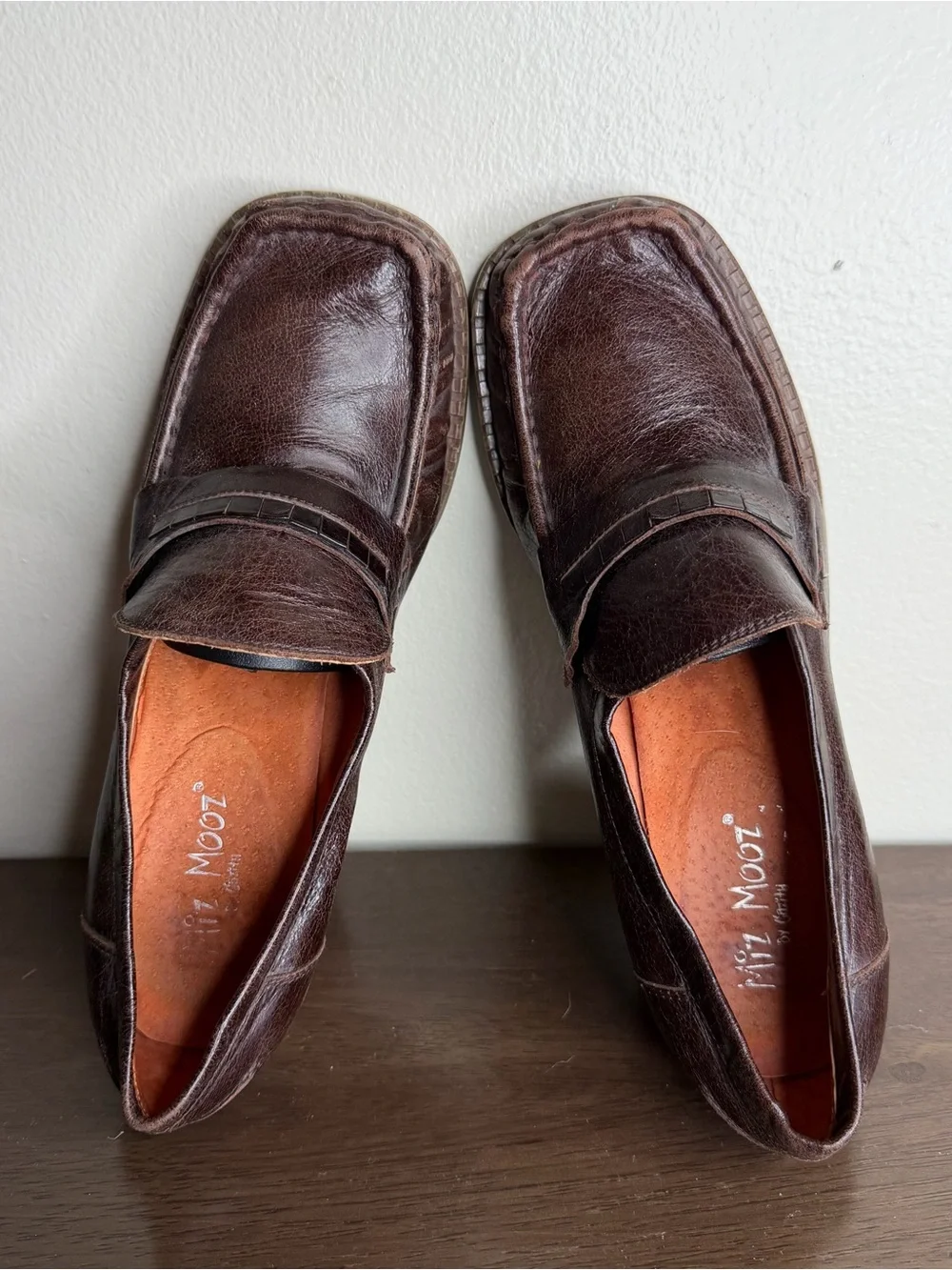 Miz Mooz Brown Leather Heeled Loafers 37 (7)